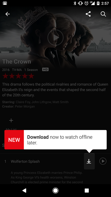 Netflix 影片可以下載到手機儲存啦！睡覺前快把想看的影片存下來吧 downloading