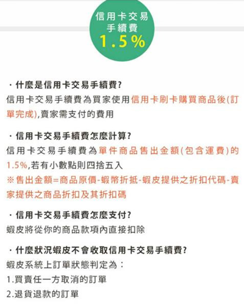 免費時代終結，蝦皮拍賣4/17起將抽取成交費與刷卡費 025