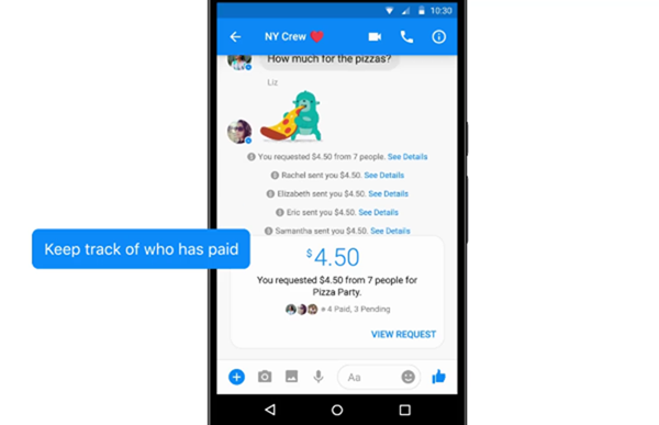FB Messenger推出群組付款功能，聚餐、合購均攤收款更方便 021