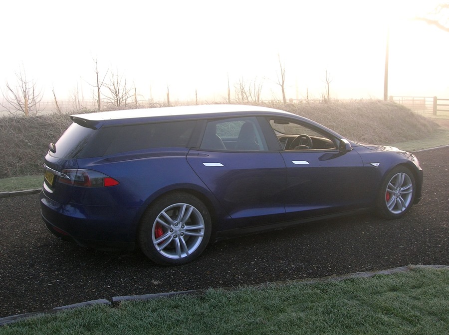 電動車多了新成員，以 Tesla Model S 改造的 Shooting Brake tesla-shooting-brake-london-show-4-1