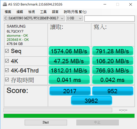 心得／輕薄效能筆電怎麼挑？ MateBook X Pro、Lenovo X1 Carbon 評比 as-ssd-benchmark-1