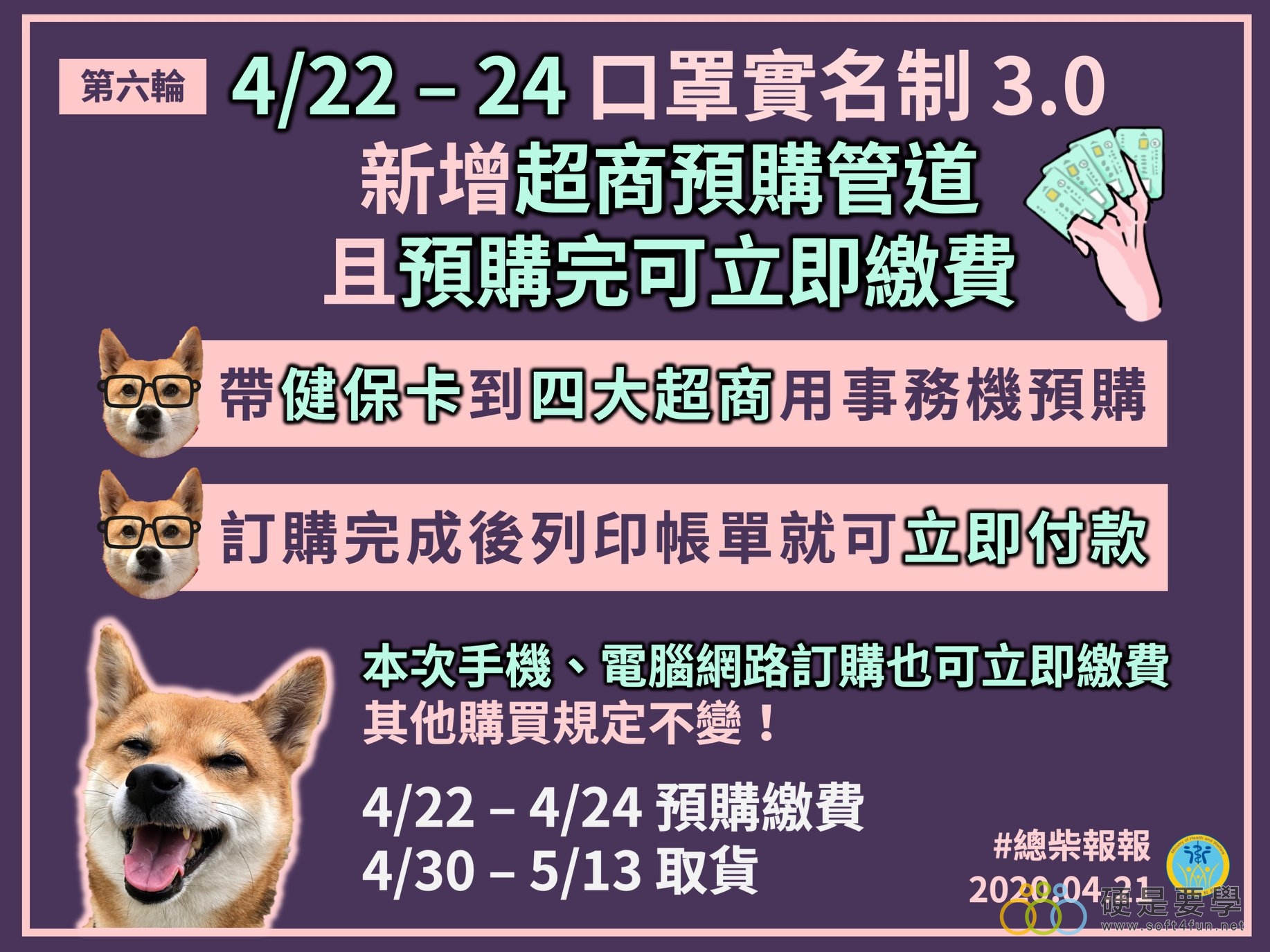 口罩實名制 3.0 上線囉！4/22 起四大超商插卡就能預購 口罩3.0