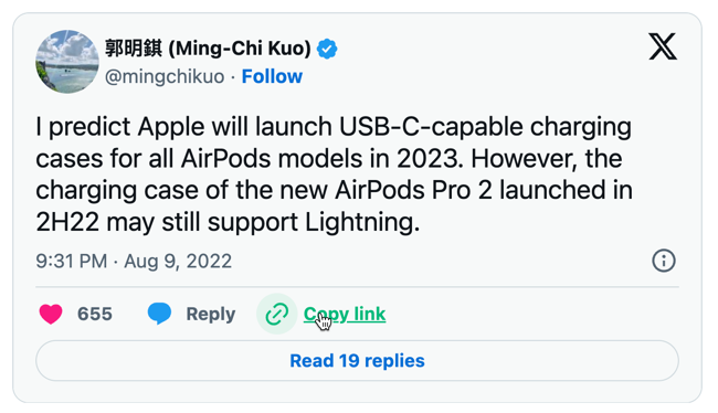 [iPhone 15 爆料] 價格真的漲定了！平價版 AirPods SE 什麼時候上市？ kuo-airpods-2