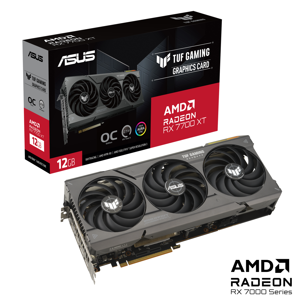 華碩 Radeon RX 7800 XT / 7700 XT 顯卡正式上市！ TUF-RX7700XT-O12G-GAMING