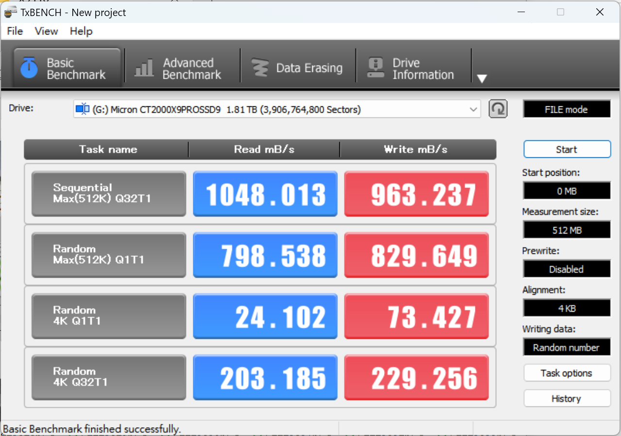 [評測] 外接式 SSD Crucial X9 Pro/X10 Pro 實測，每秒傳 1GB 是什麼感覺？ x9-pro-txbench