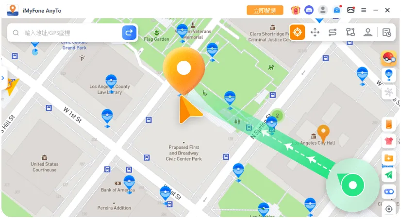 超強 iOS/Android GPS 定位修改器 LocaWhere AnyTo！不用破解系統，還能當遊戲外掛！ 寶可夢補給站與道館地圖